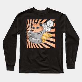 Embrace the Existential Dread Crisis Cat Long Sleeve T-Shirt
